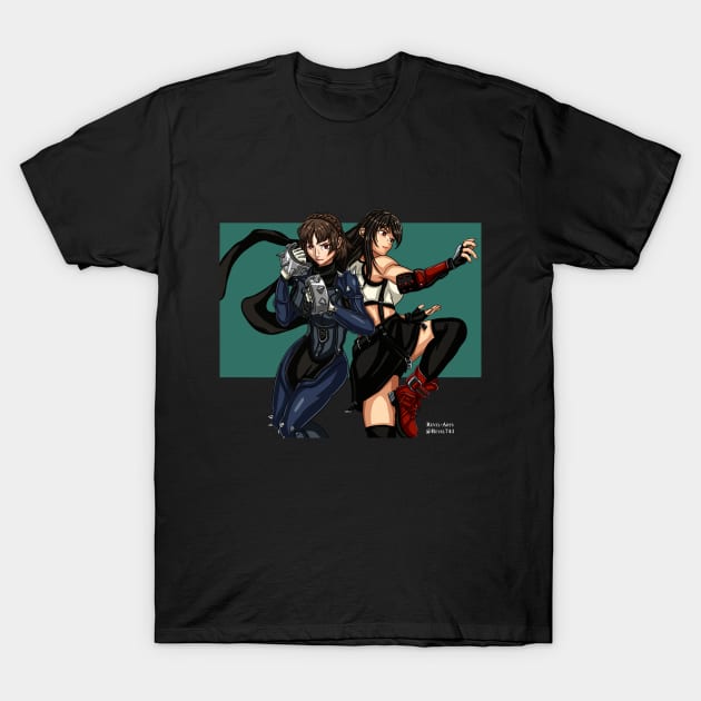 Makoto & Tifa T-Shirt by Revel-Arts